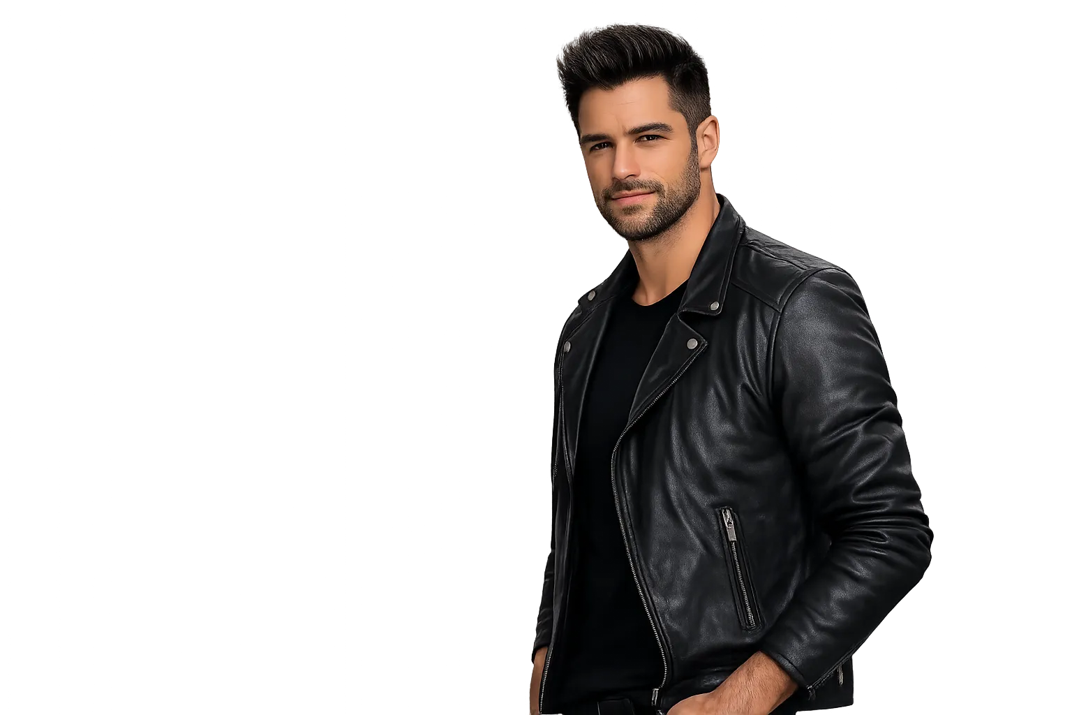 Modelo masculino com cabelo bem cuidado