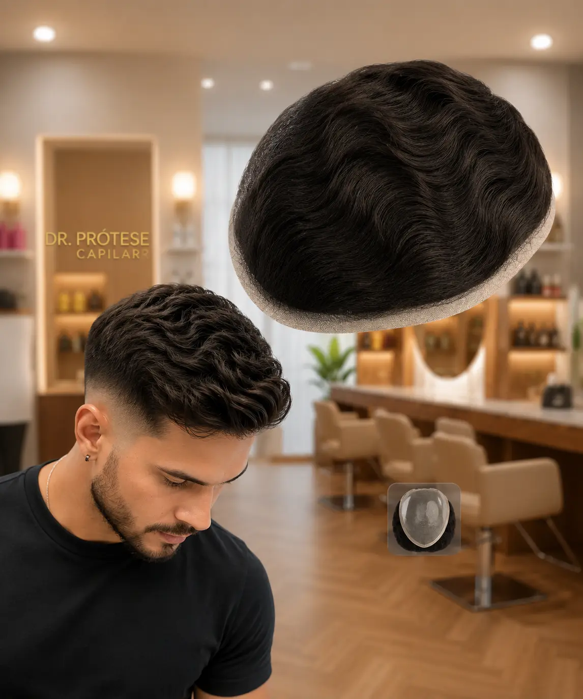 Modelo de prótese capilar masculina 02