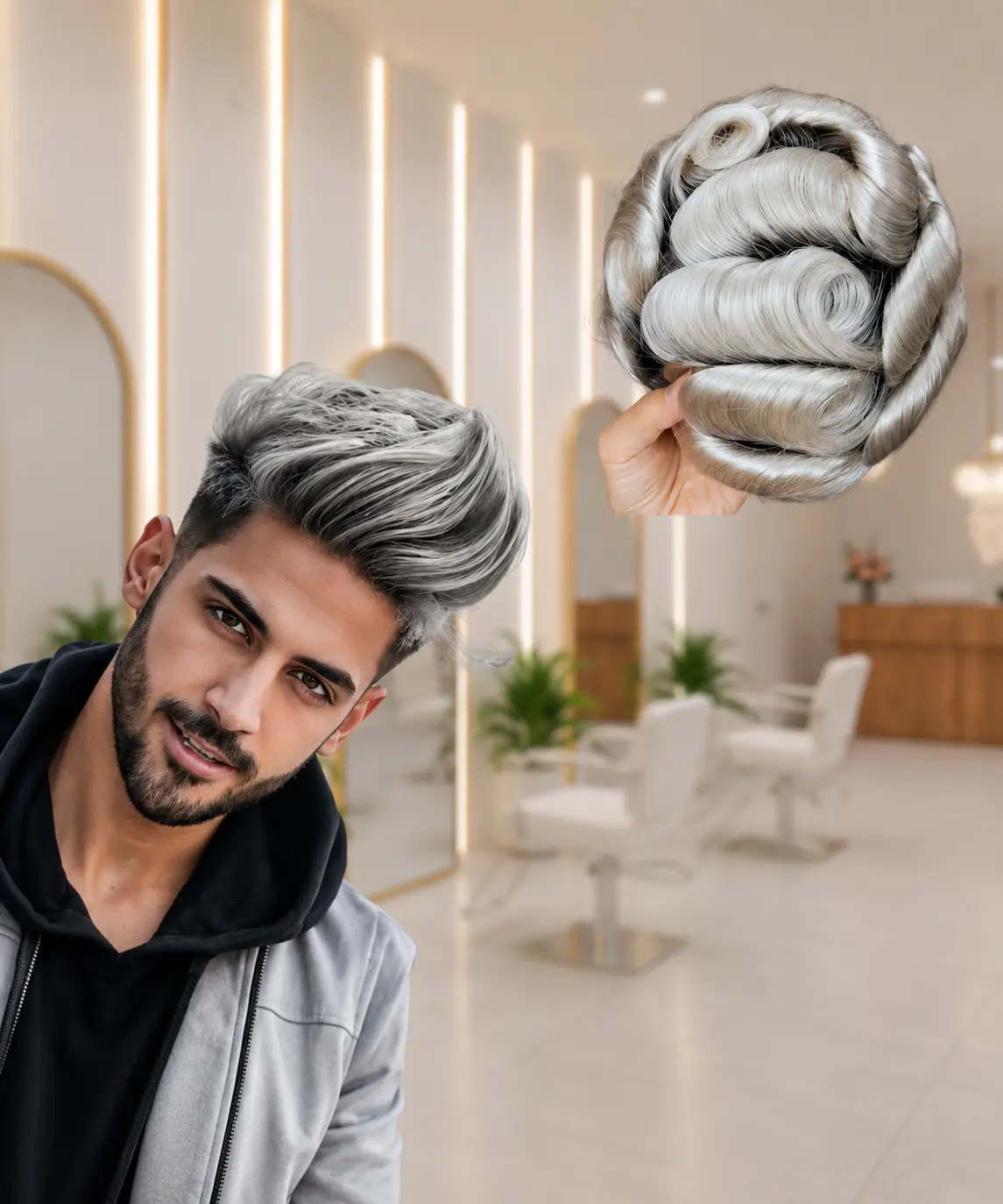Modelo de prótese capilar masculina 07