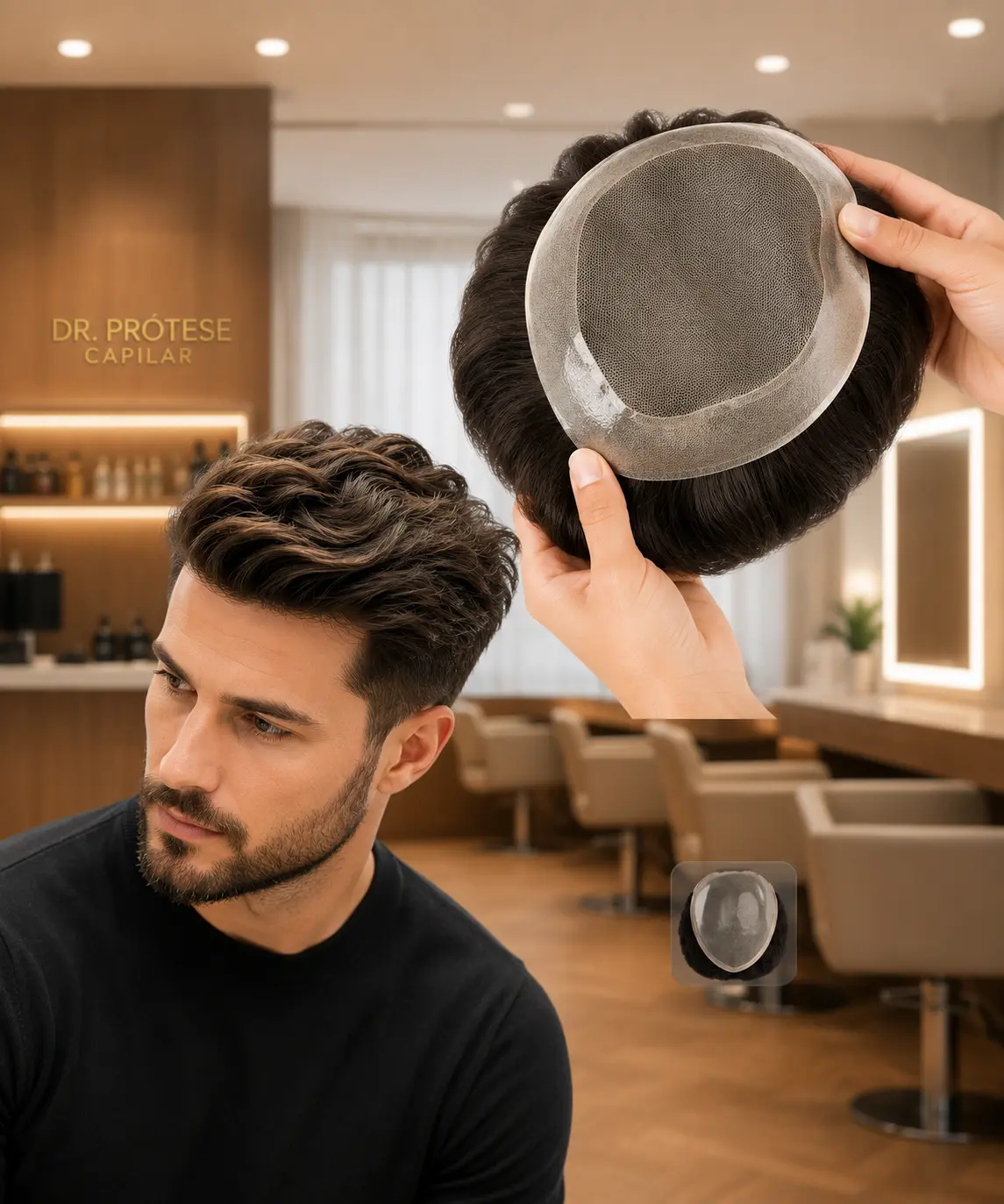 Modelo de prótese capilar masculina 08